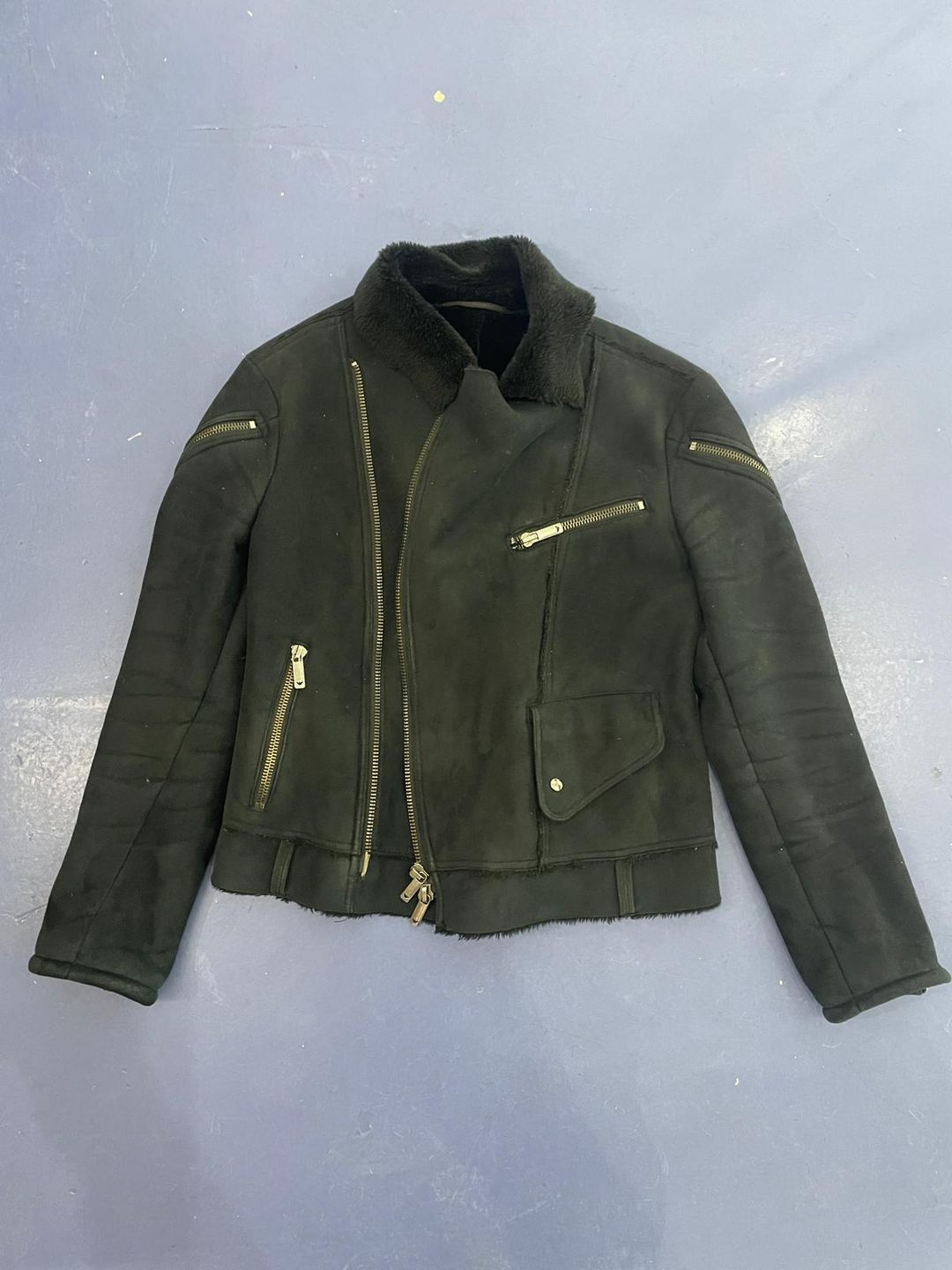 Shearling Jacket w/ Zips by Emporio Armani in size ONE SIZE from COATS & JACKETS category