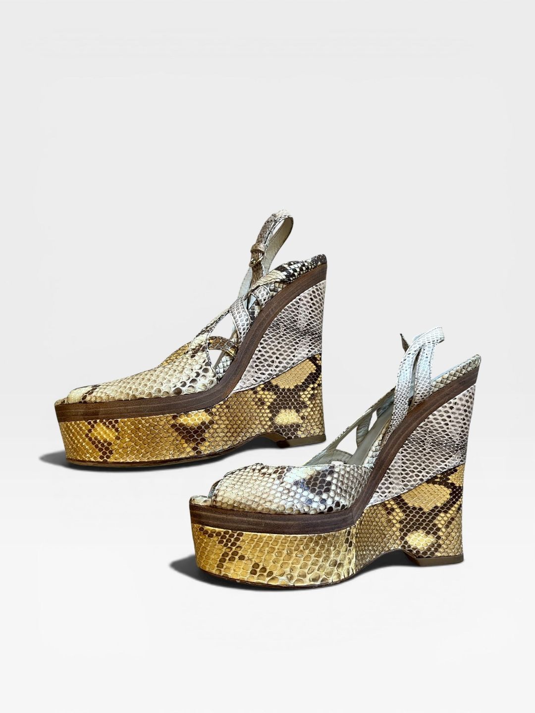 Gucci Python Kotao Wedges by GUCCI in size EU 39 from SHOES category