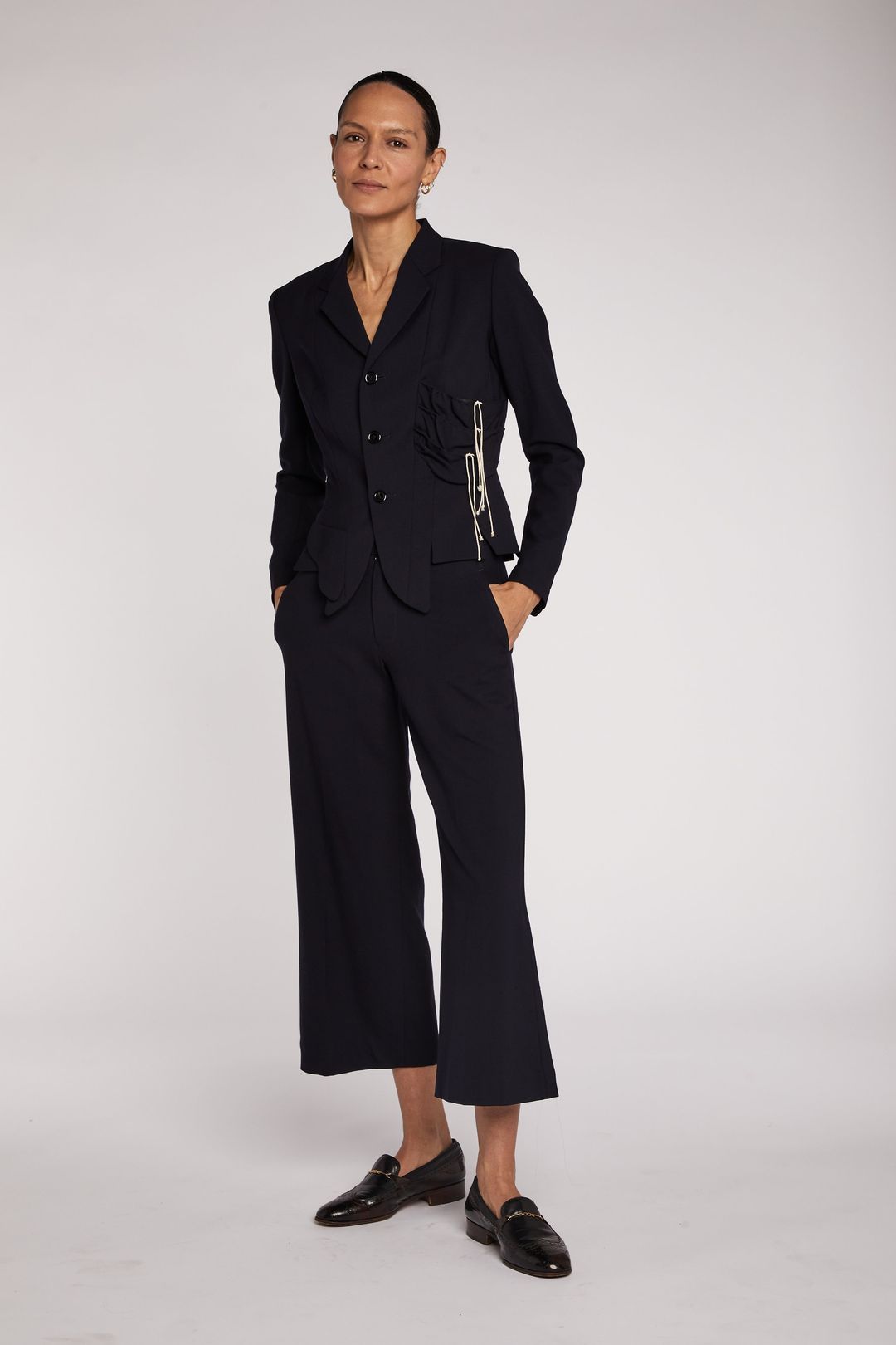 Yohji Yamamoto Navy Wool Suit A/W 2003 by YOHJI YAMAMOTO in size S from SUITS category