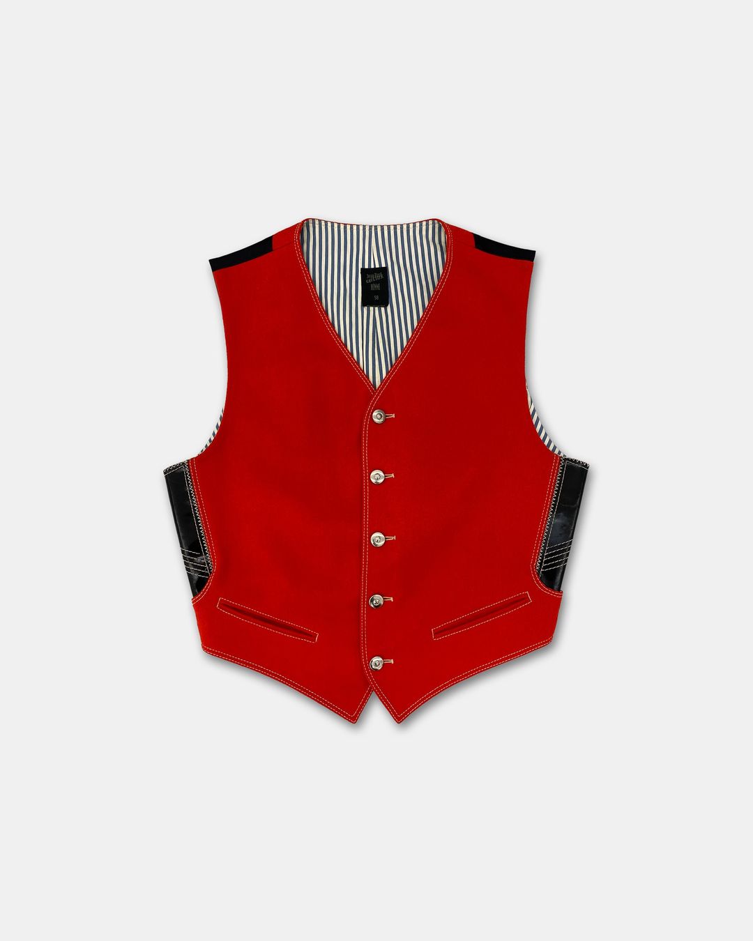 Jean Paul Gaultier Homme 1990s Suit Vest Red Black by JEAN PAUL GAULTIER in size XS from TOPS category