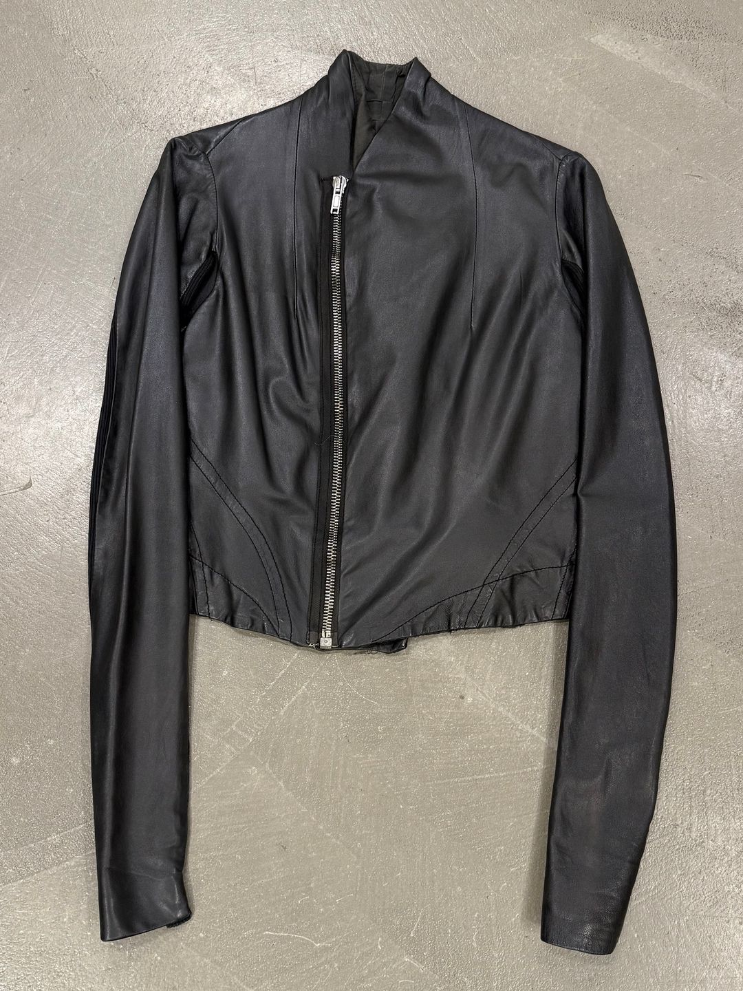 Rick Owens cropped leather jacket by RICK OWENS in size EU 42 from COATS & JACKETS category