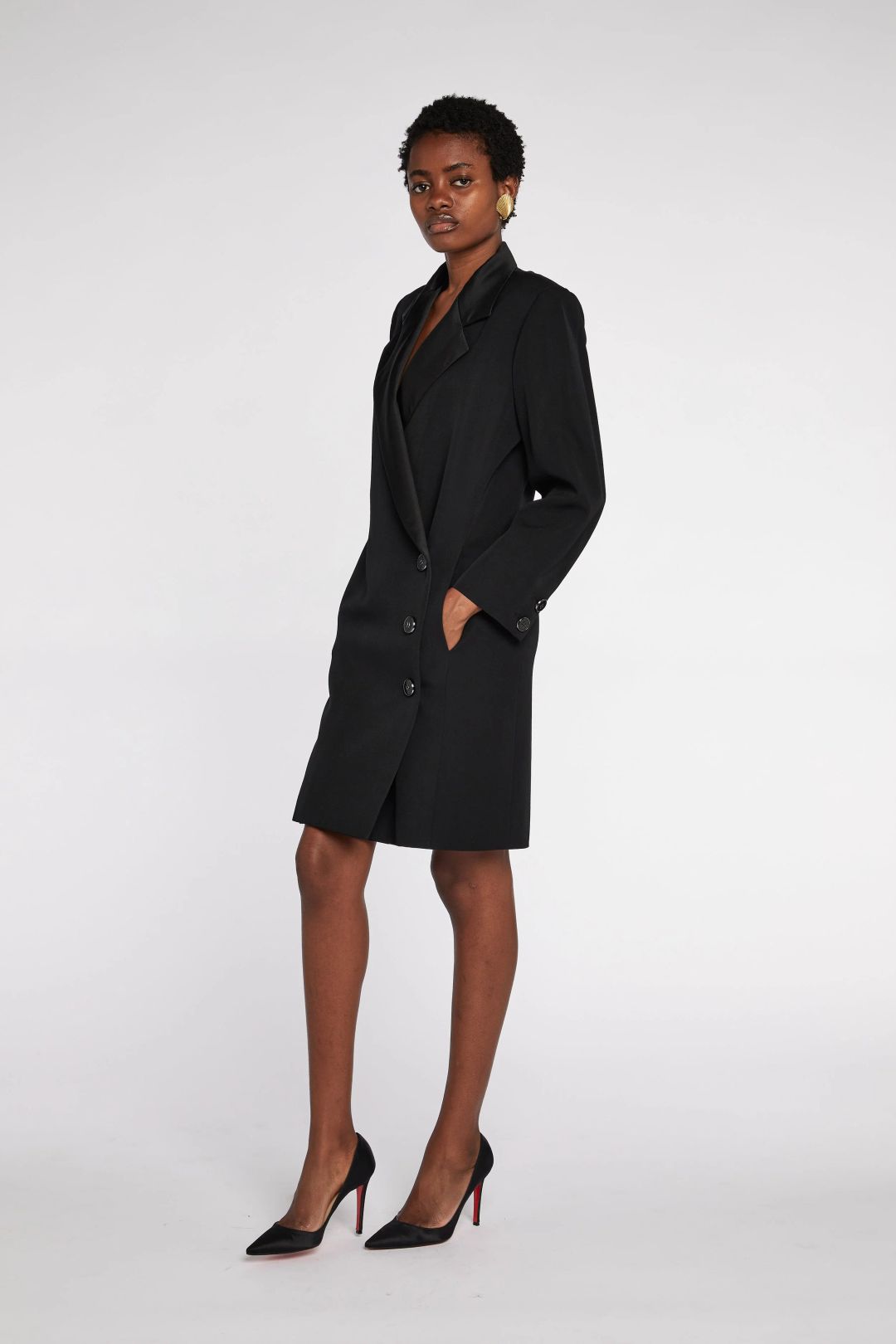 Saint Laurent Rive Gauche "Le Smoking" Dress 80s by YVES SAINT LAURENT in size FR 36 from DRESSES category