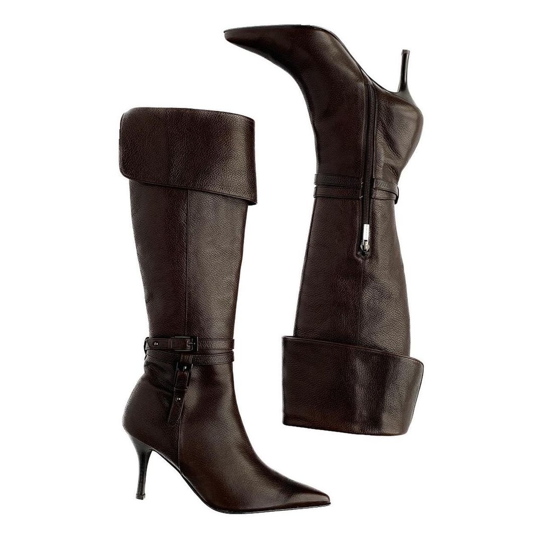 NOVESPAZIO Brown Leather Boots by Novespazio in size EU 36 from SHOES category