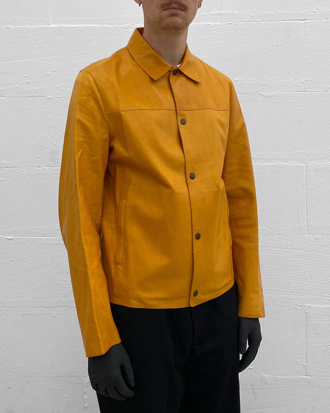 Miu Miu AW2000 Cow Leather Jacket Yellow by MIU MIU in size XL from COATS & JACKETS category