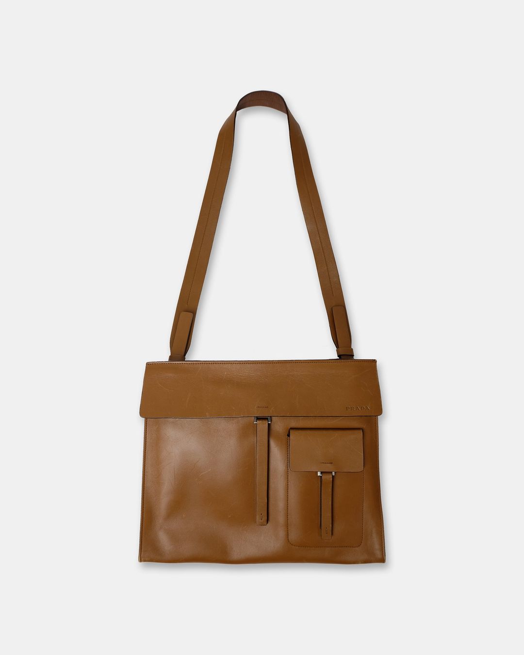 Prada AW1999 Leather Shoulder Bag Brown by PRADA in size ONE SIZE from BAGS category