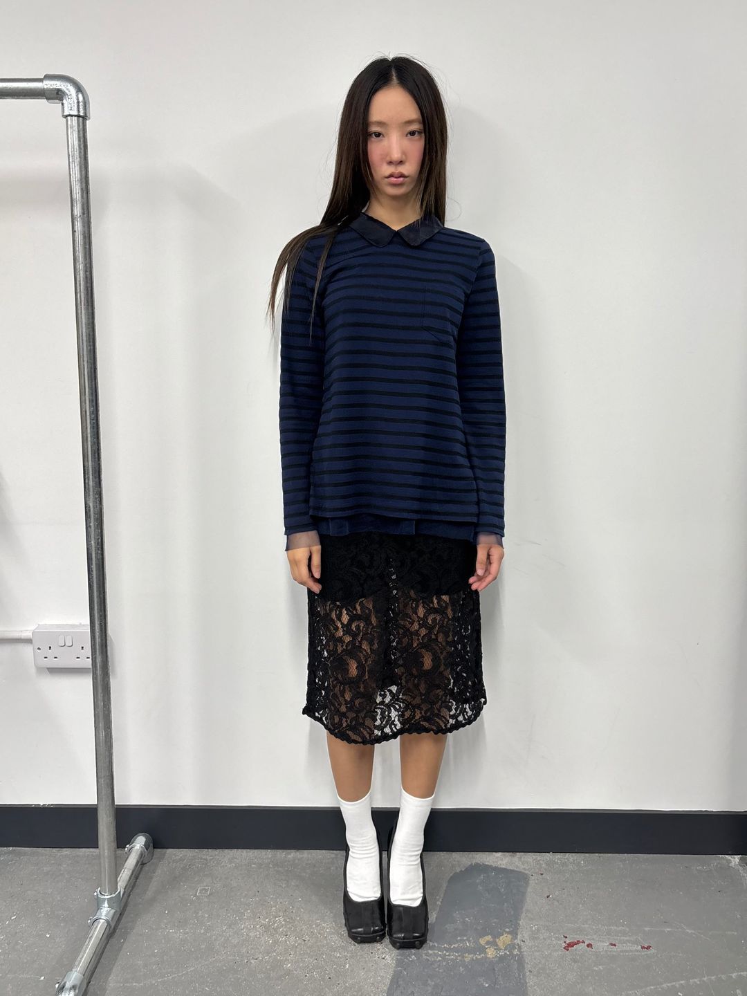 SACAI LUCK AW13 STRIPE TOP by SACAI LUCK in size XS from TOPS category