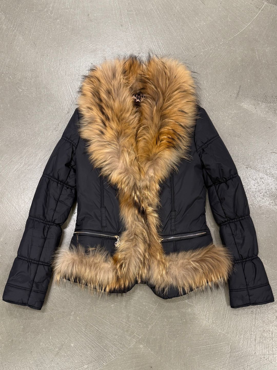 2000s Roberto Cavalli racoon fur puffer jacket by ROBERTO CAVALLI in size S from COATS & JACKETS category