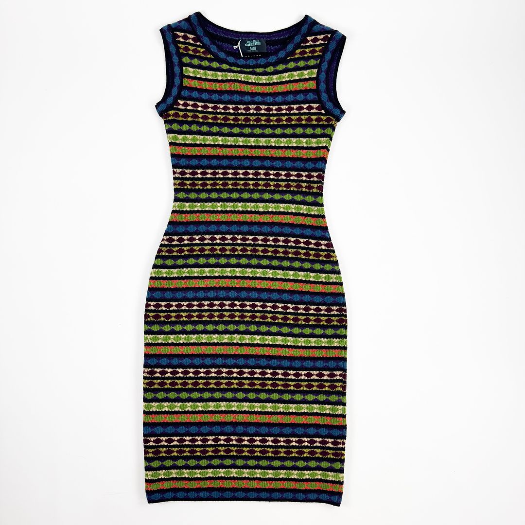 Jean Paul Gaultier Geometrical Knit Dress FW1990 by JEAN PAUL GAULTIER in size S from DRESSES category