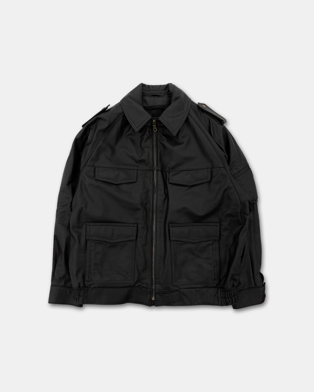 Vintage 1999 Riri Zip Leather Jacket Black by Vintage in size XXL from COATS & JACKETS category