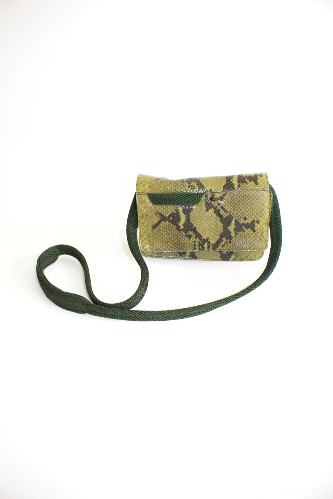 Miu Miu FW1999 green python leather crossbody by MIU MIU in size ONE SIZE from BAGS category
