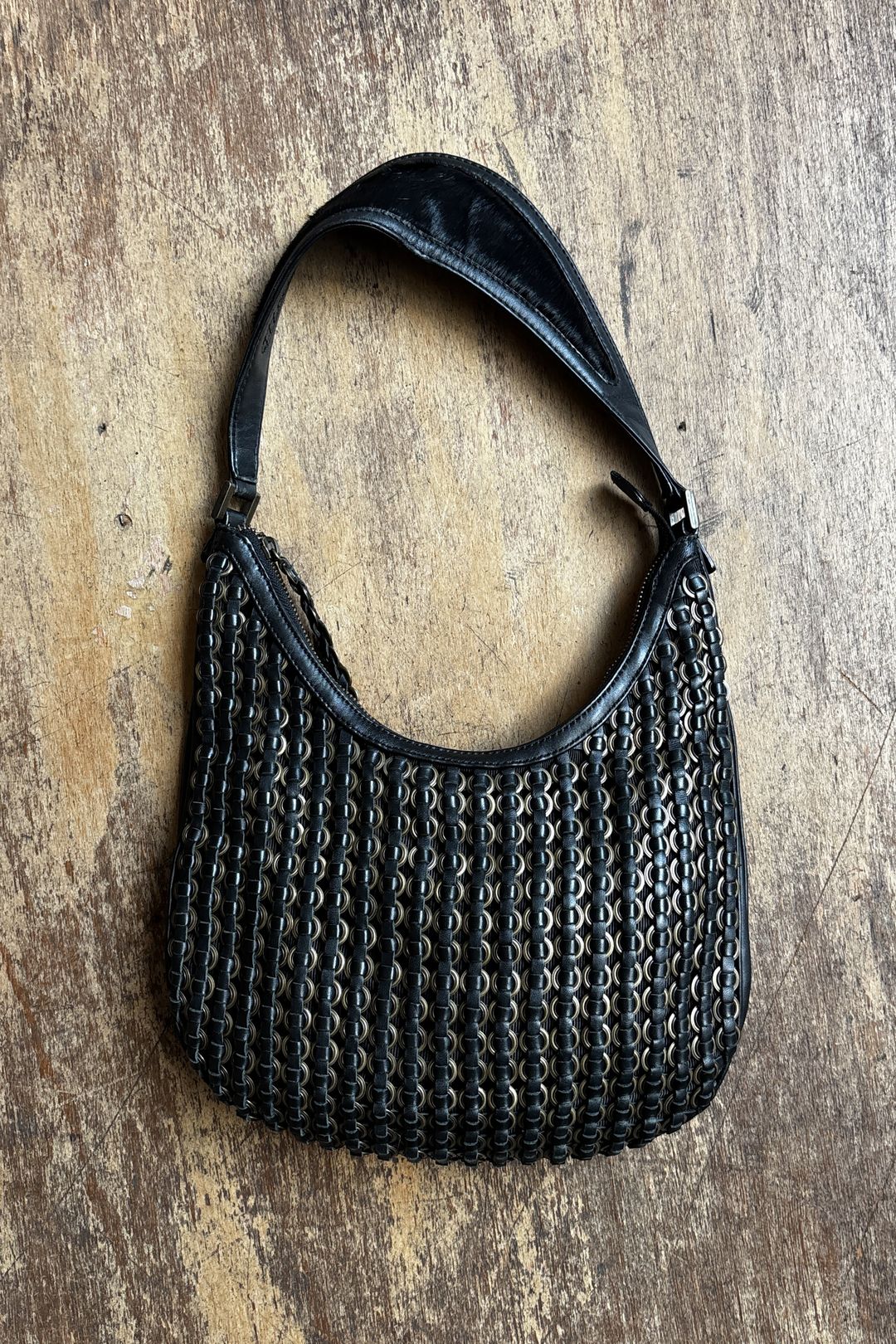 FRANCESCO BIASIA WOVEN LEATHER SHOULDER BAG by FRANCESCO BIASIA in size ONE SIZE from BAGS category