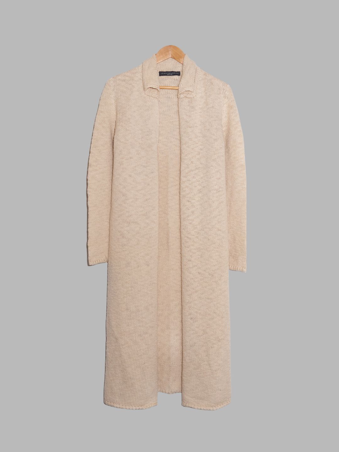 Jean Colonna beige knitted wool full length open cardigan or coat - size 40 by Jean Colonna in size IT 40 from COATS & JACKETS category
