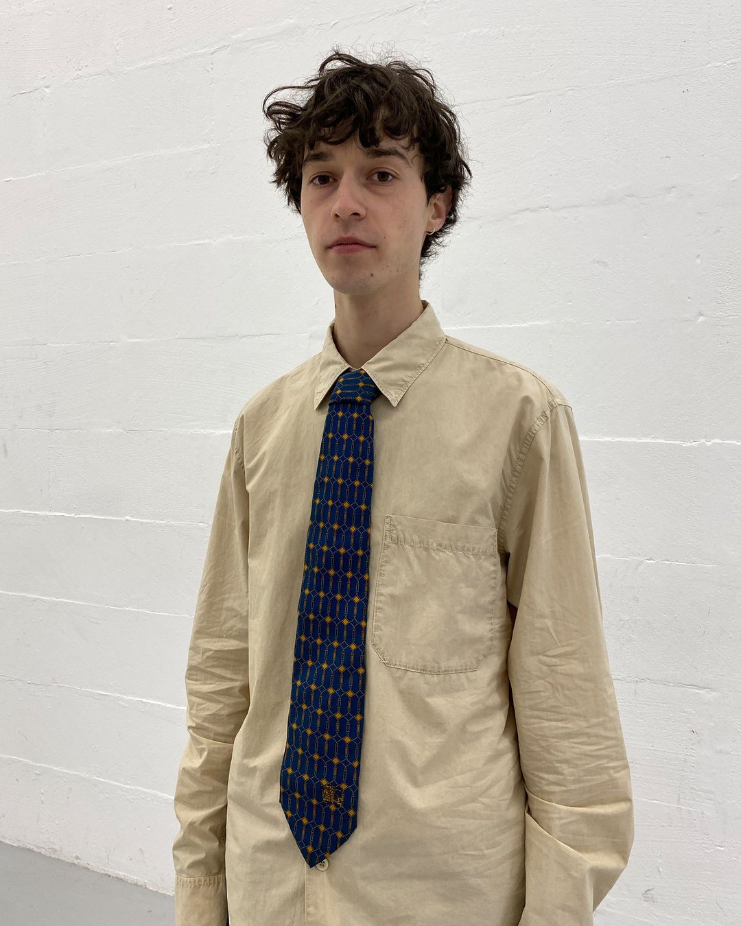 Burberrys 1990s Pattern Tie Blue by BURBERRY in size ONE SIZE from ACCESSORIES category