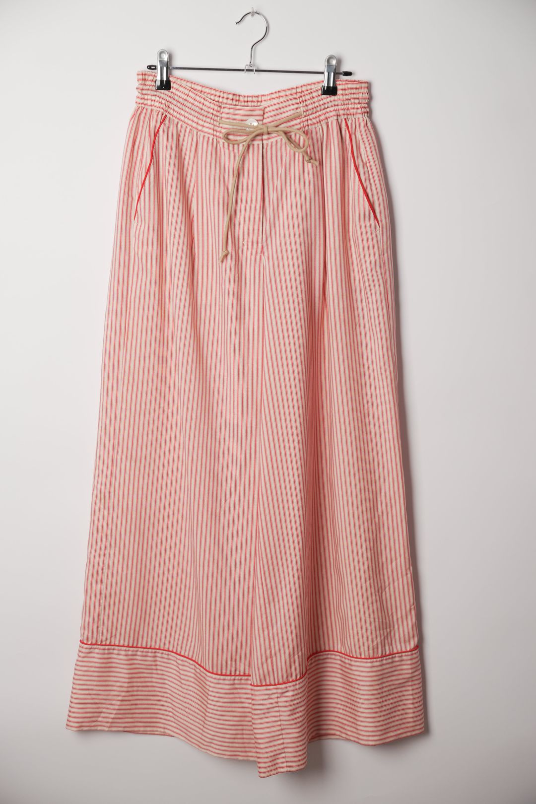 Sacai Stripe Elastic Waist Wide Leg Pants by SACAI in size AU/UK 8 from TROUSERS category