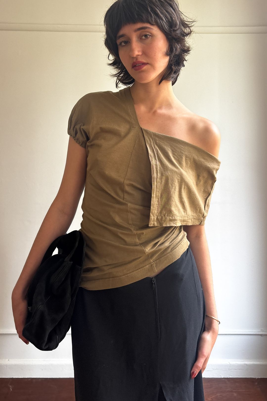 TRICOT COMME DES GARÇONS AD1989 ASYMMETRIC DRAPED TOP by COMME DES GARÇONS in size XS from TOPS category