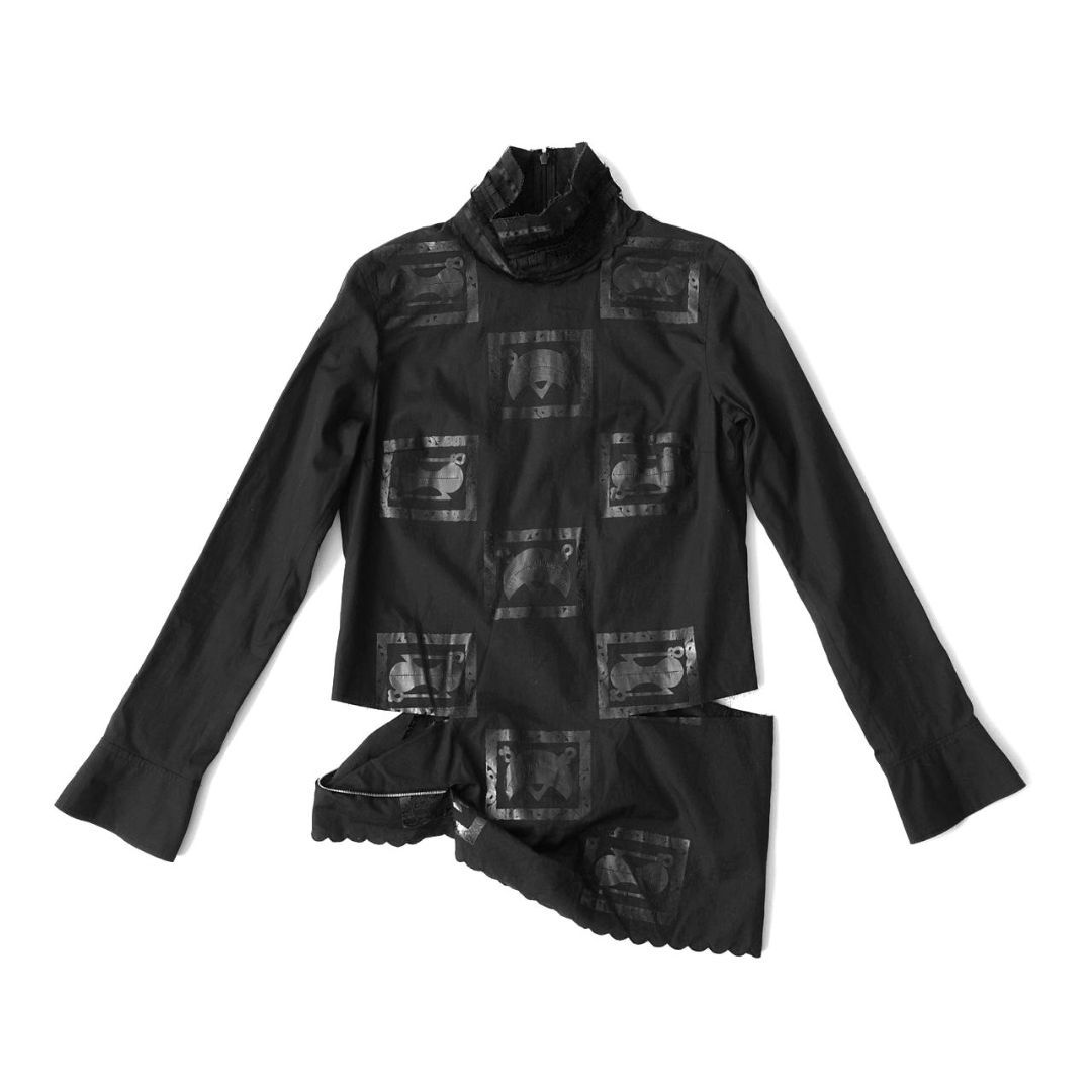Undercover SS 2003 “Scab” Cut Out Long Sleeve Shirt by UNDERCOVER in size M from TOPS category