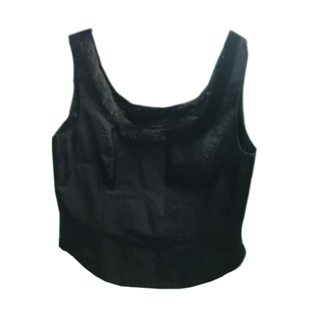 Sportmax Bodice w Fur Trim Collar by VENDOR-UNKNOWN in size L from TOPS category
