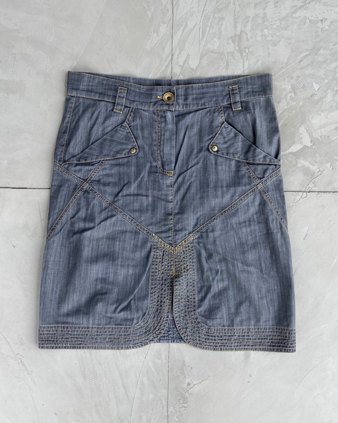 PLEIN SUD CONTRAST STITCH SKIRT - M by PLEIN SUD in size EU 40 from SKIRTS category