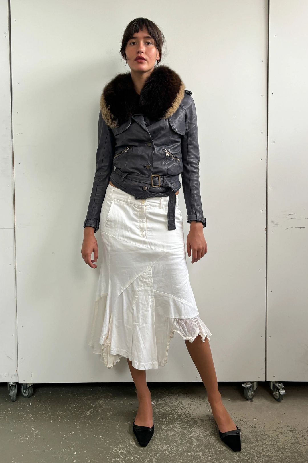 LOW RISE ASYM MIDI SKIRT by MARITHE AND FRANCOIS GIRBAUD in size AU/UK 10 from SKIRTS category