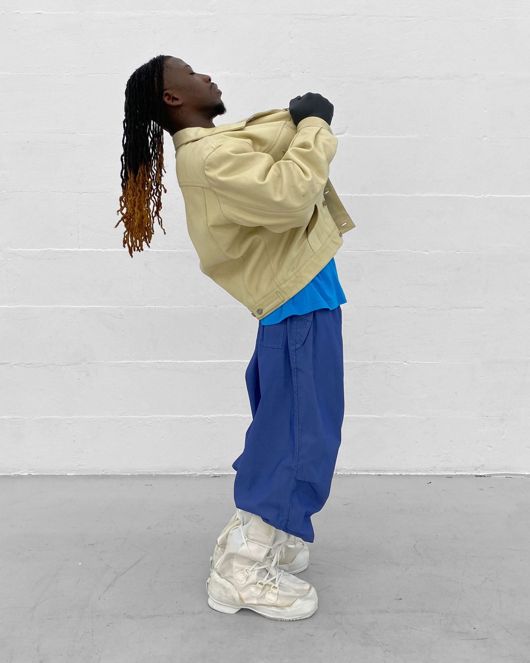 Closed by Girbaud 1980s Indestructible Leather Jacket Beige by Closed in size M from COATS & JACKETS category