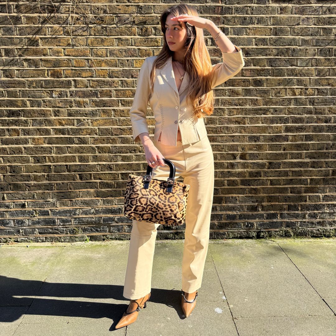 Thierry Mugler Nude Leather Trouser Suit by THIERRY MUGLER in size AU/UK 10 from SUITS category