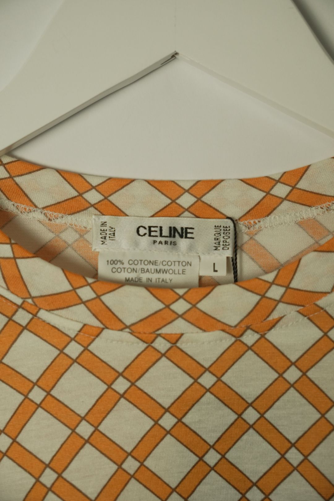 Celine Mosaic Print LS Cotton Top by CÉLINE in size L from TOPS category
