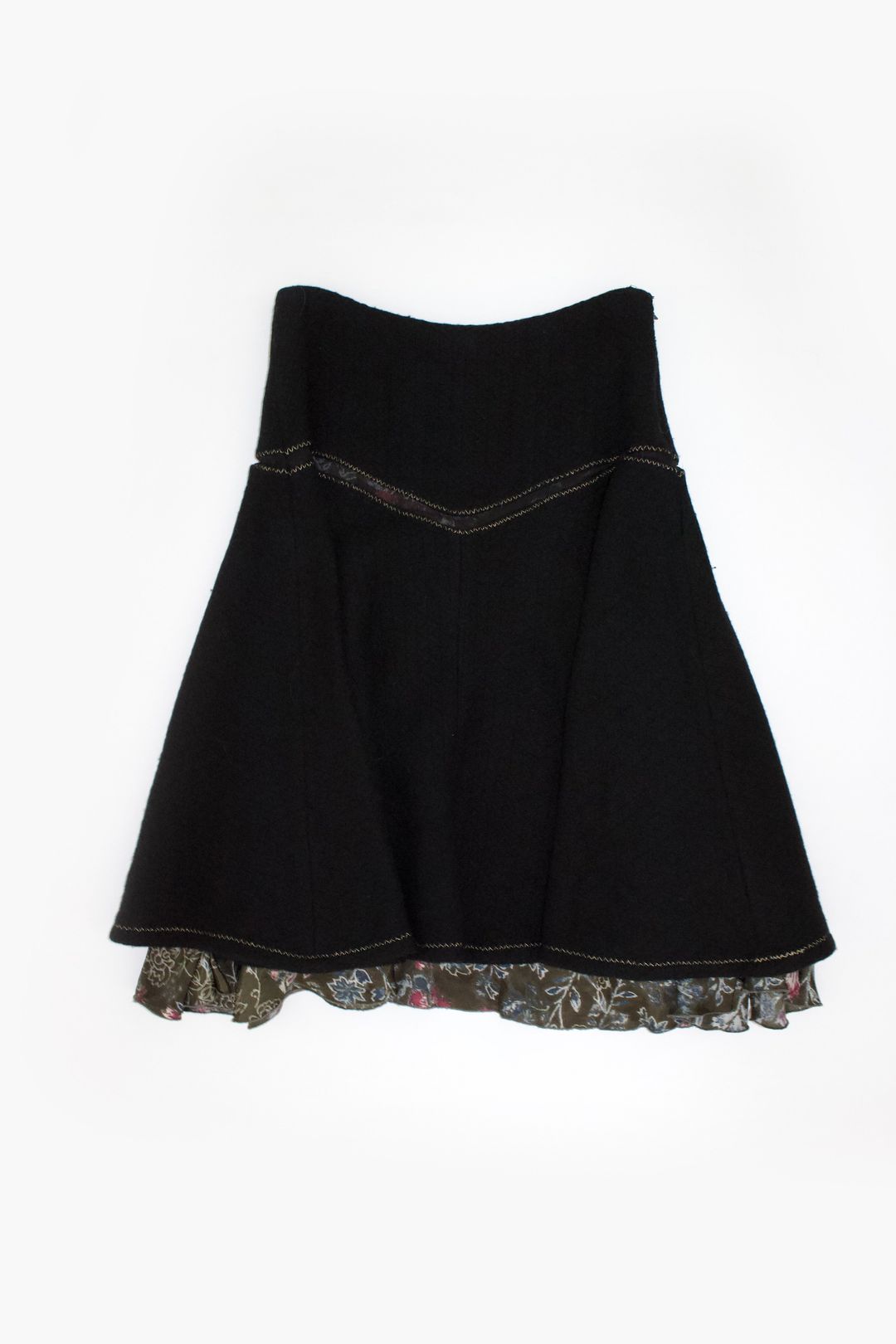 Roberto Cavalli black wool midi-skirt by ROBERTO CAVALLI in size IT 44 from SKIRTS category