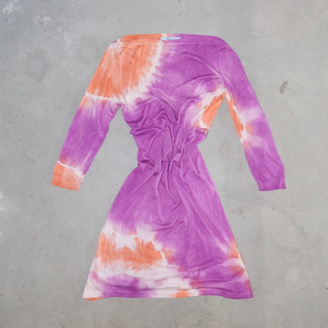 Blumarine SS2010 Purple Silk Tie Dye Dress by BLUMARINE in size IT 46 from DRESSES category