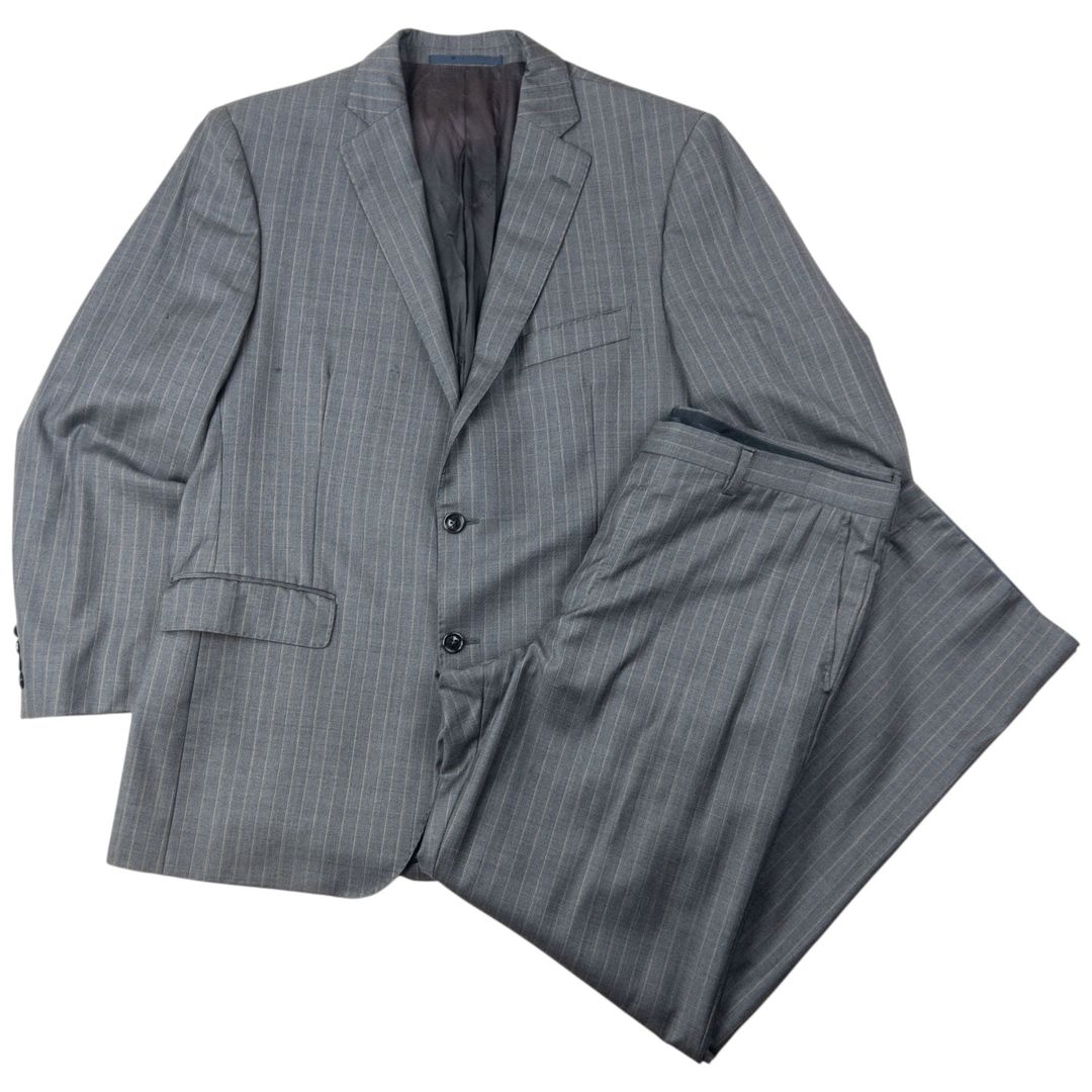 Vintage 2000s Burberry Striped Jacket & Trouser Suit Set Size XL by BURBERRY in size XL from SUITS category