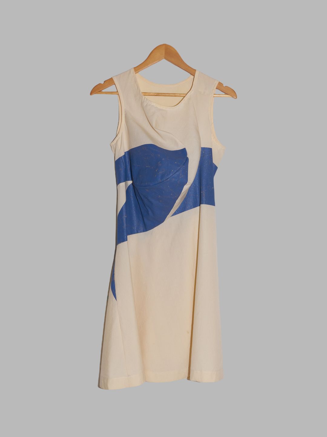 Comme des Garcons SS1996 cream wool sleeveless dress with 3D chest bulge - M S by COMME DES GARÇONS in size S from DRESSES category