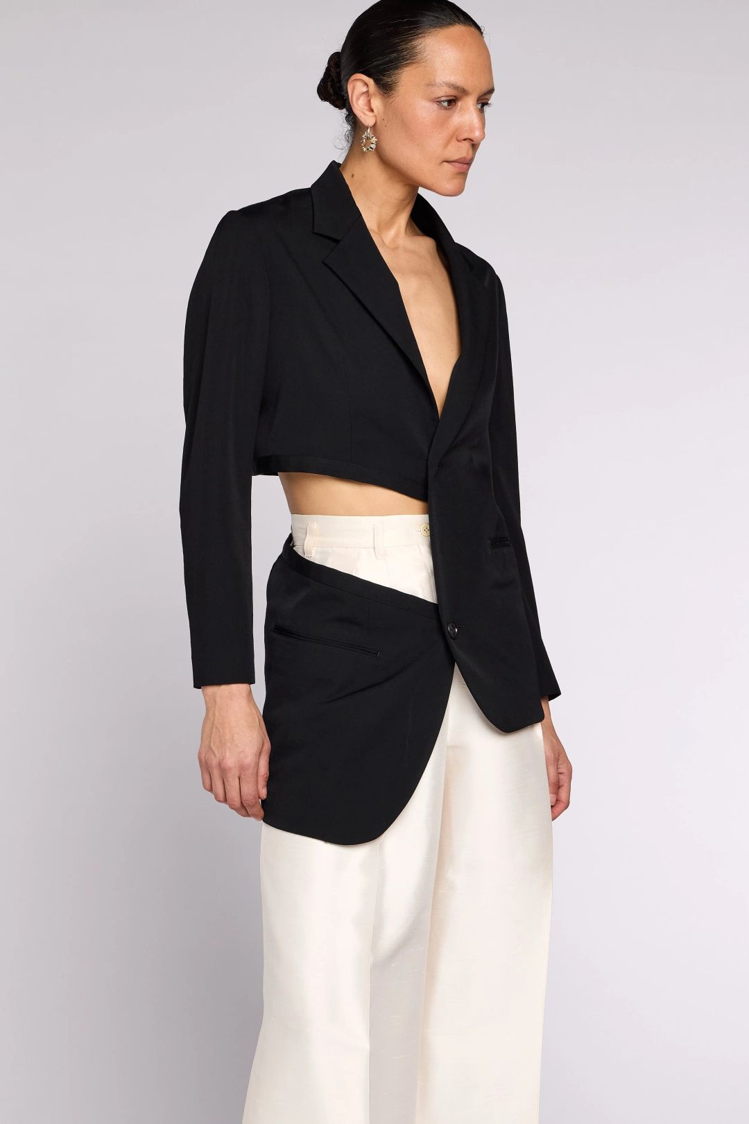Yohji Yamamoto Y's 1990s Black Deconstructed Jacket by YOHJI YAMAMOTO in size XS from COATS & JACKETS category