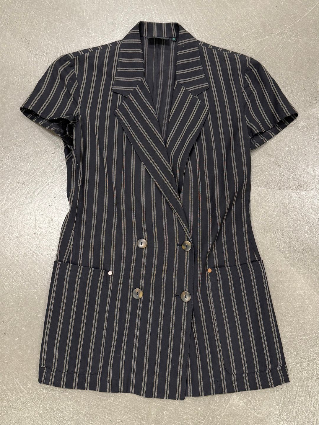1990s Jean Paul Gaultier pinstripe double-breasted blazer by JEAN PAUL GAULTIER in size IT 42 from COATS & JACKETS category