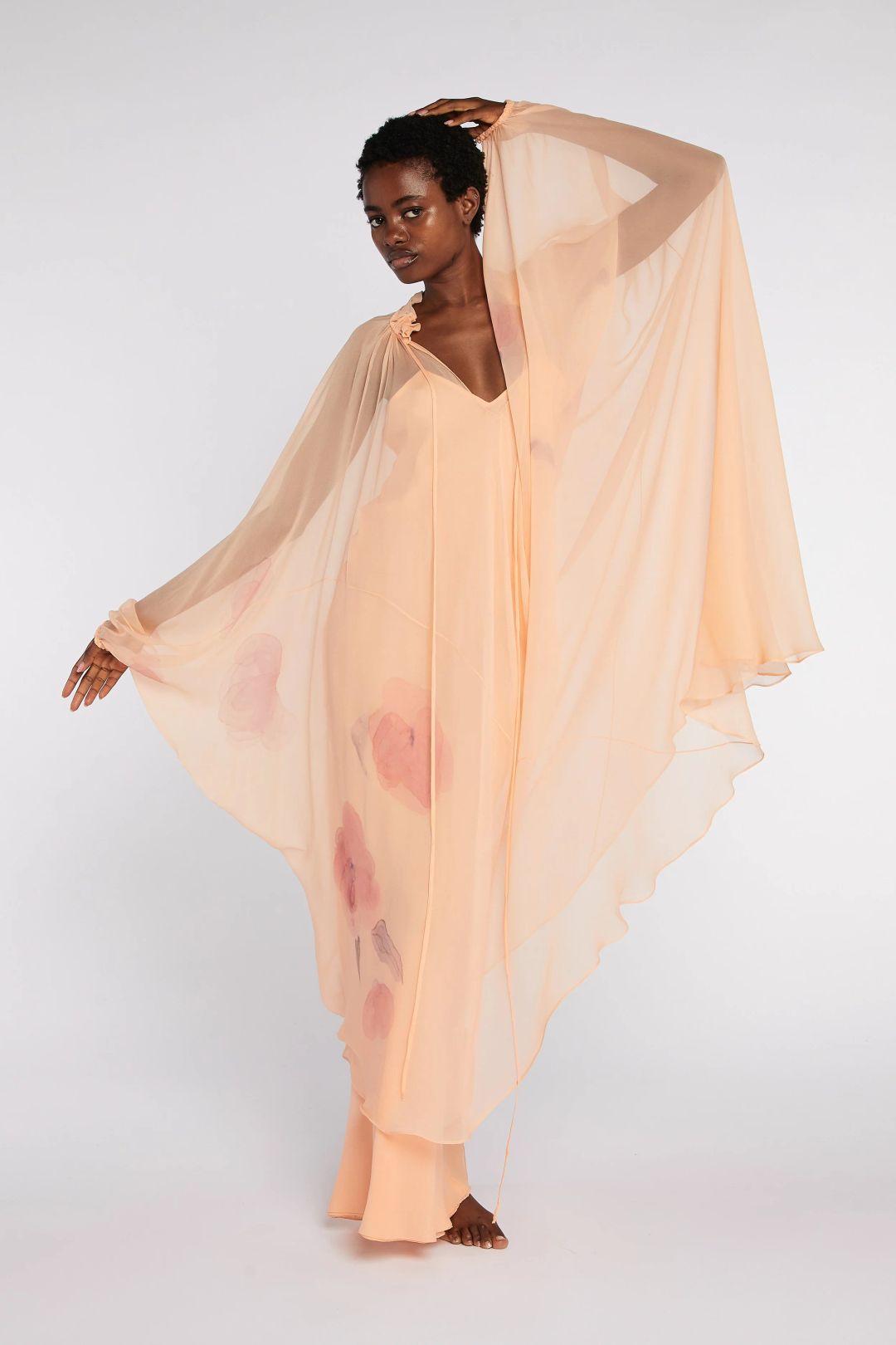 Halston One of a Kind Silk Kaftan and Slip 1970s ON HOLD by Halston in size ONE SIZE from DRESSES category