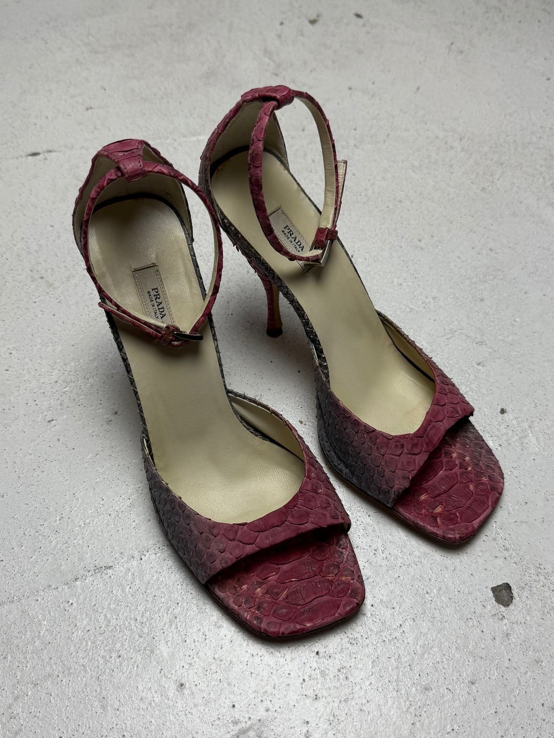 SS 04 Prada Python Heels by PRADA in size EU 36 from SHOES category