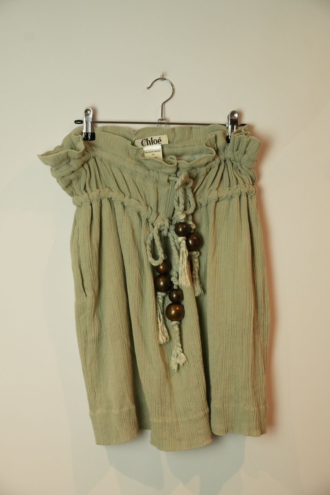Chloe Micro Pleated Tie Waist Skirt with Balls by CHLOÉ in size S from SKIRTS category