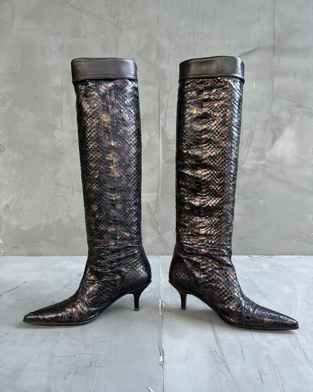 Gucci by Tom Ford 1997 Python Leather Boots - EU 36.5 by TOM FORD in size EU 36 from SHOES category