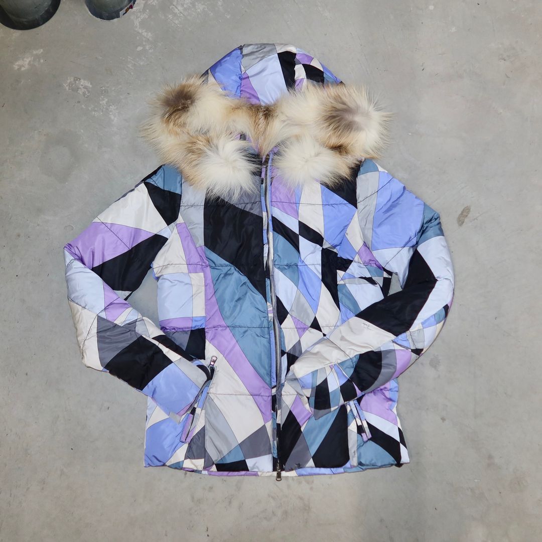 Emilio Pucci Printed Down Jacket by Emilio Pucci in size AU/UK 8 from COATS & JACKETS category
