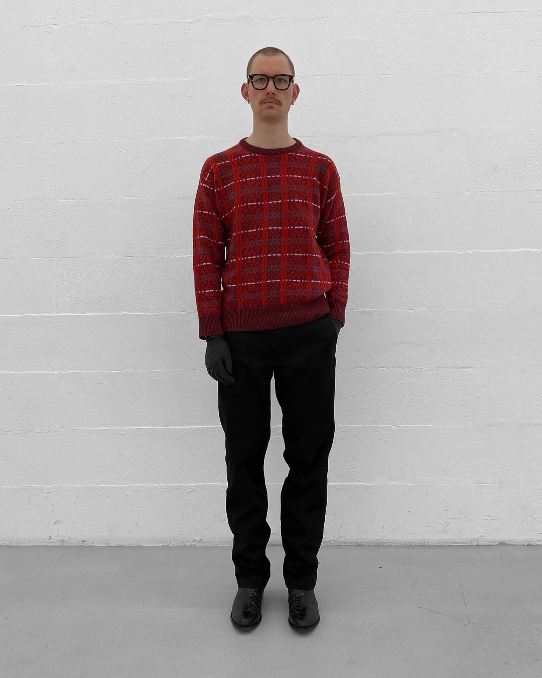 Kenzo 1980s Wool Knit Sweater Red by KENZO in size L from KNITWEAR category