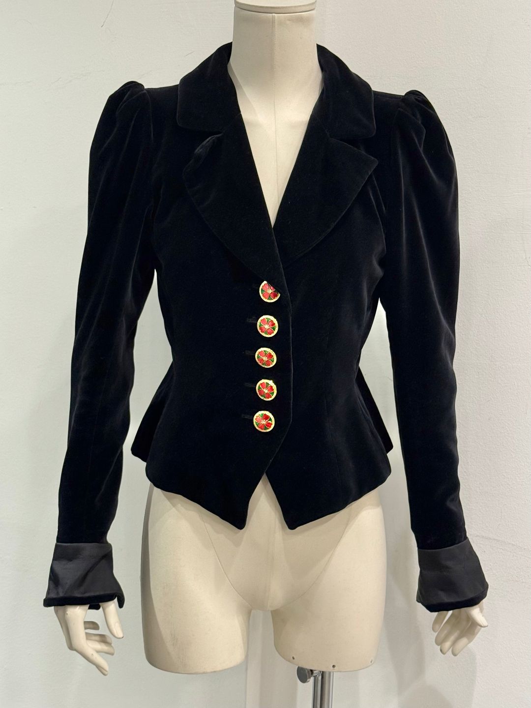 A/W1992 Yves Saint Laurent runway jewel button velvet blazer by YVES SAINT LAURENT in size FR 36 from COATS & JACKETS category