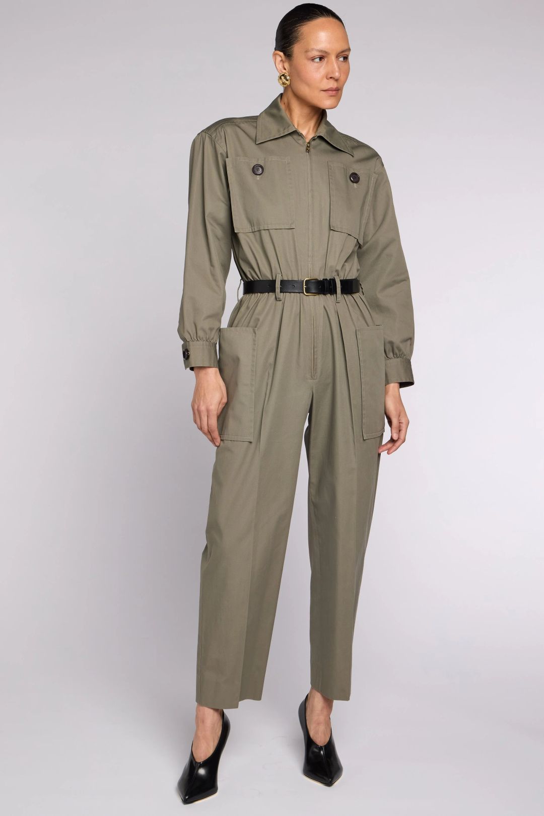 Saint Laurent Rive Gauche S/S 1985 Khaki Jumpsuit by YVES SAINT LAURENT in size IT 40 from JUMPSUITS & PLAYSUITS category