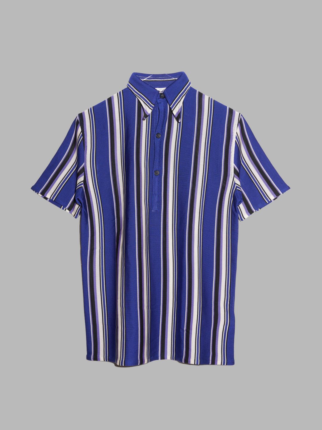 Mistake ? By Ozwald Boateng 1990s purple white striped nylon polo shirt - size 38 by Mistake ? in size M from TOPS category
