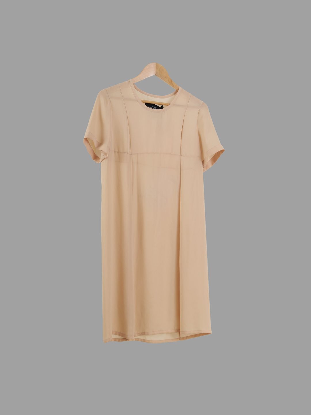 Tricot Comme des Garcons 1994 beige sheer polyester short sleeve dress by COMME DES GARÇONS in size ONE SIZE from DRESSES category