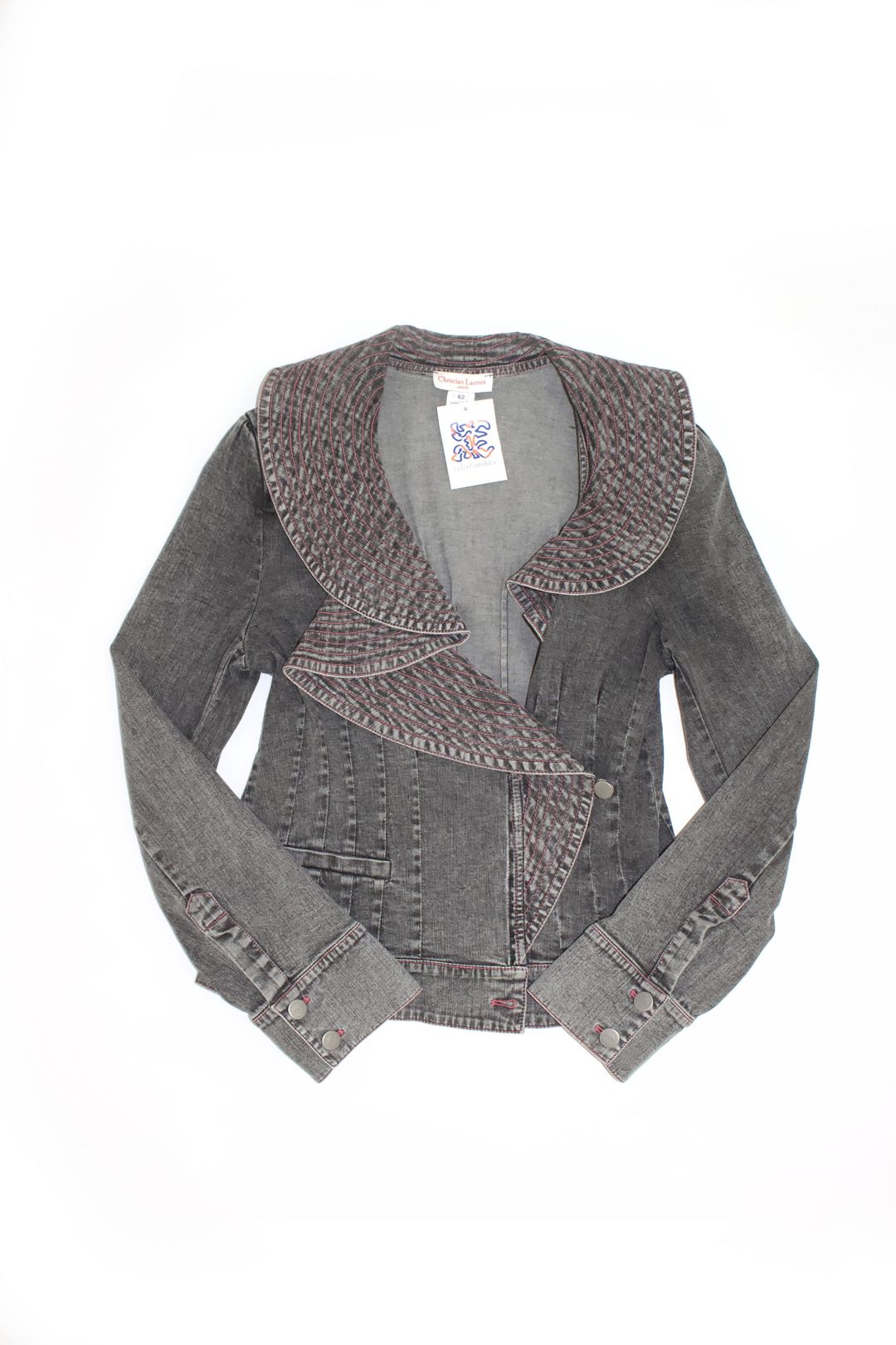Christian Lacroix grey denim jacket by CHRISTIAN LACROIX in size M from COATS & JACKETS category