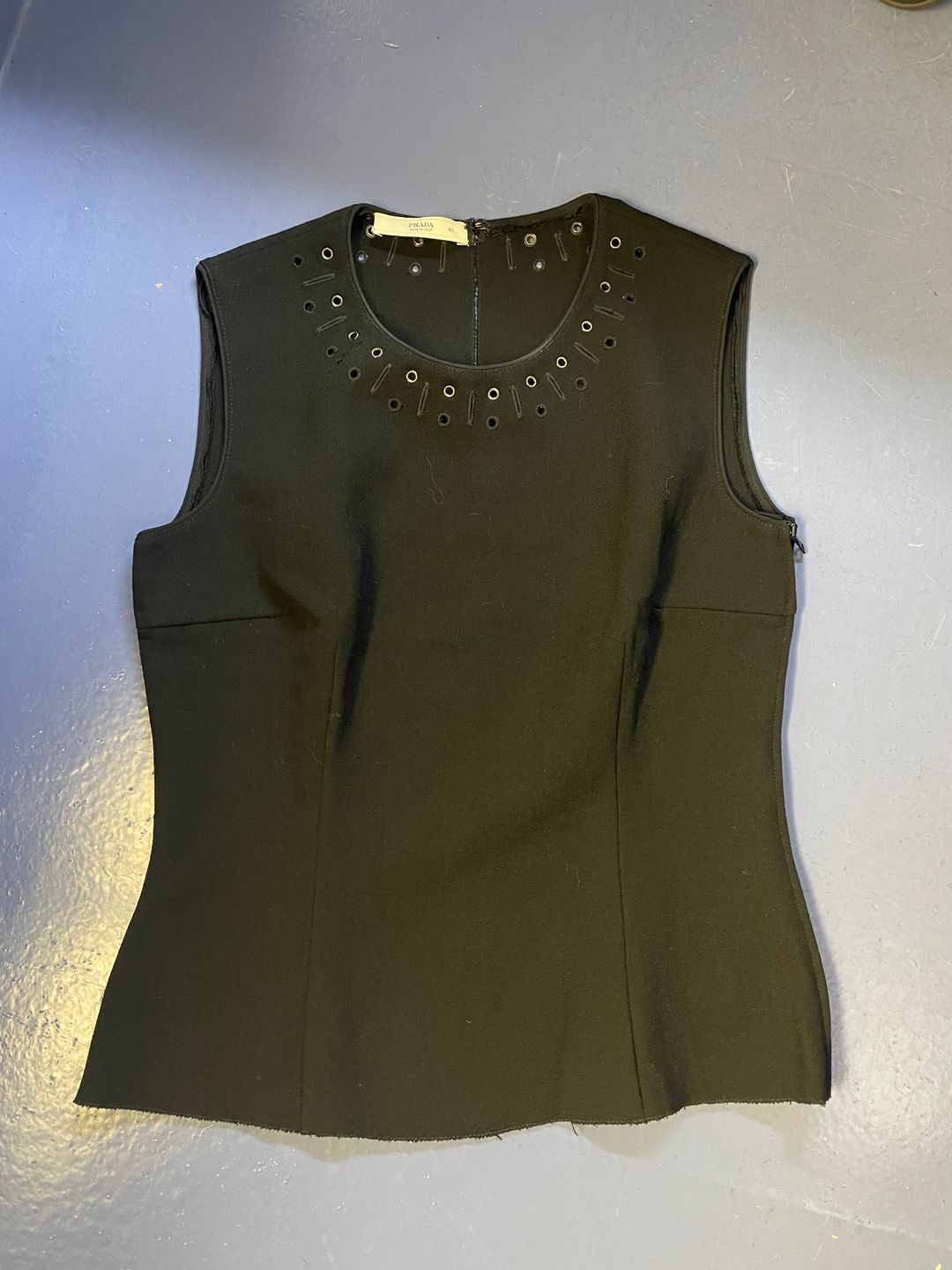 Eyelet Sleeveless Top by PRADA in size AU/UK 8 from TOPS category