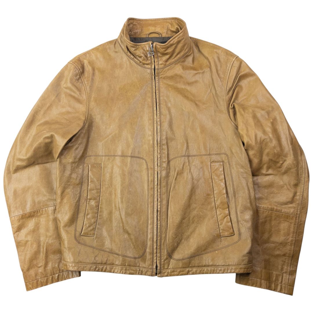 Vintage 2000s Hugo Boss Zip Up Leather Jacket Size S by HUGO BOSS in size S from COATS & JACKETS category