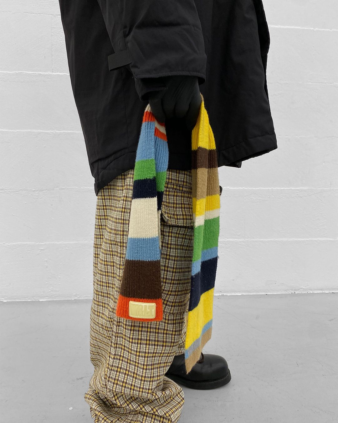 W.&L.T. Walter van Beirendonck 1990s Striped Wool Scarf Multicolor by W.&L.T. Walter van Beirendonck in size ONE SIZE from ACCESSORIES category