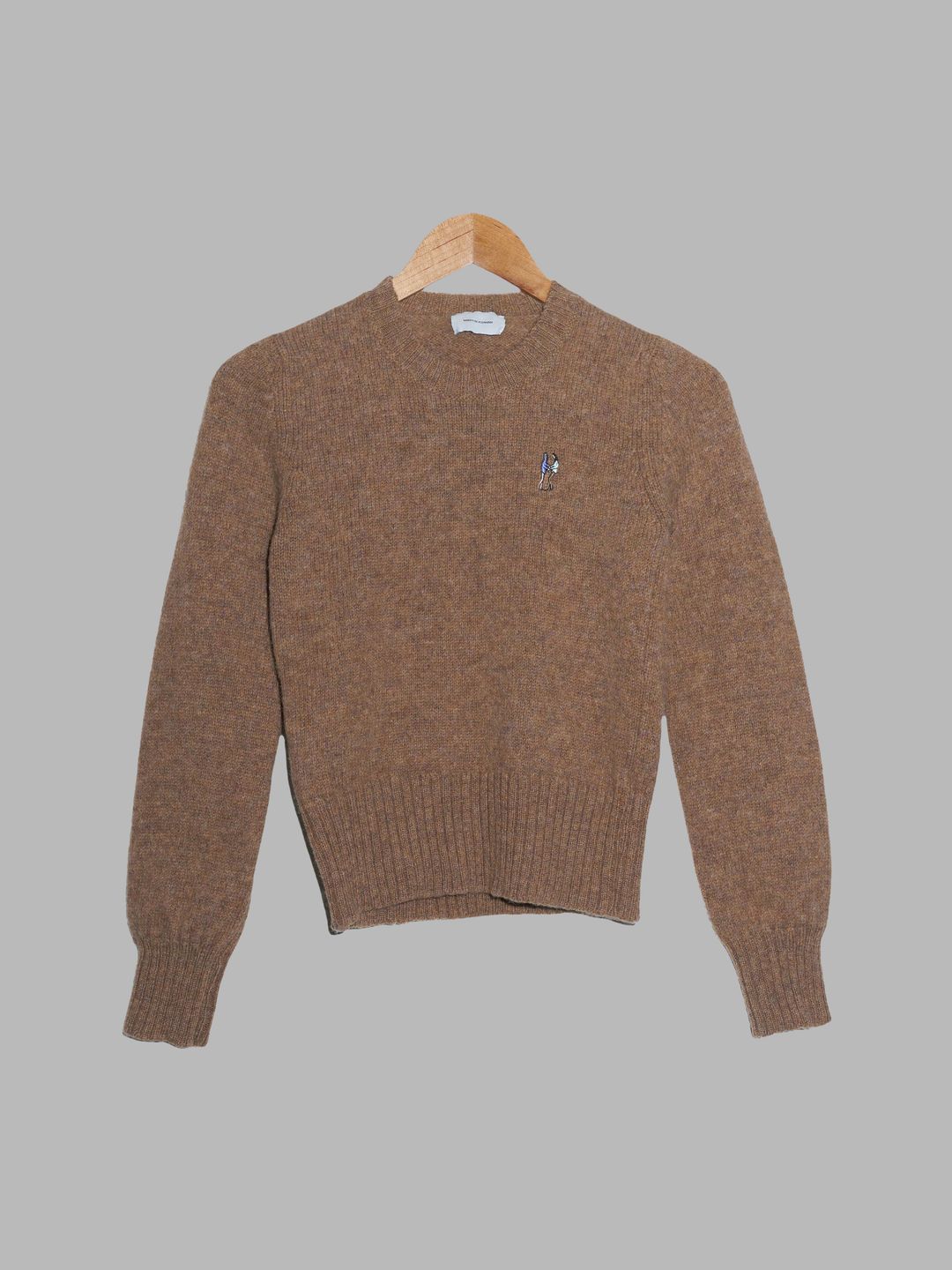 Martin Kidman brown wool jumper with embroidered dancing figures - approx S by Martin Kidman in size S from KNITWEAR category