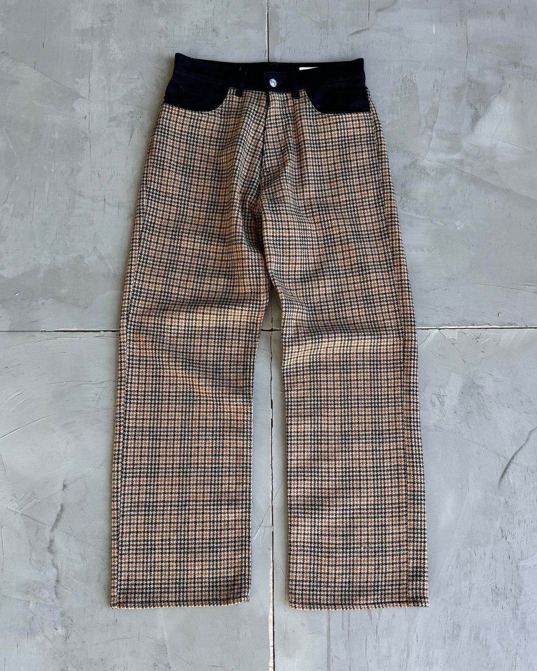 Our Legacy Third Cut Houndstooth Check Wide Leg Trousers - M by Our Legacy in size EU 46 from TROUSERS category