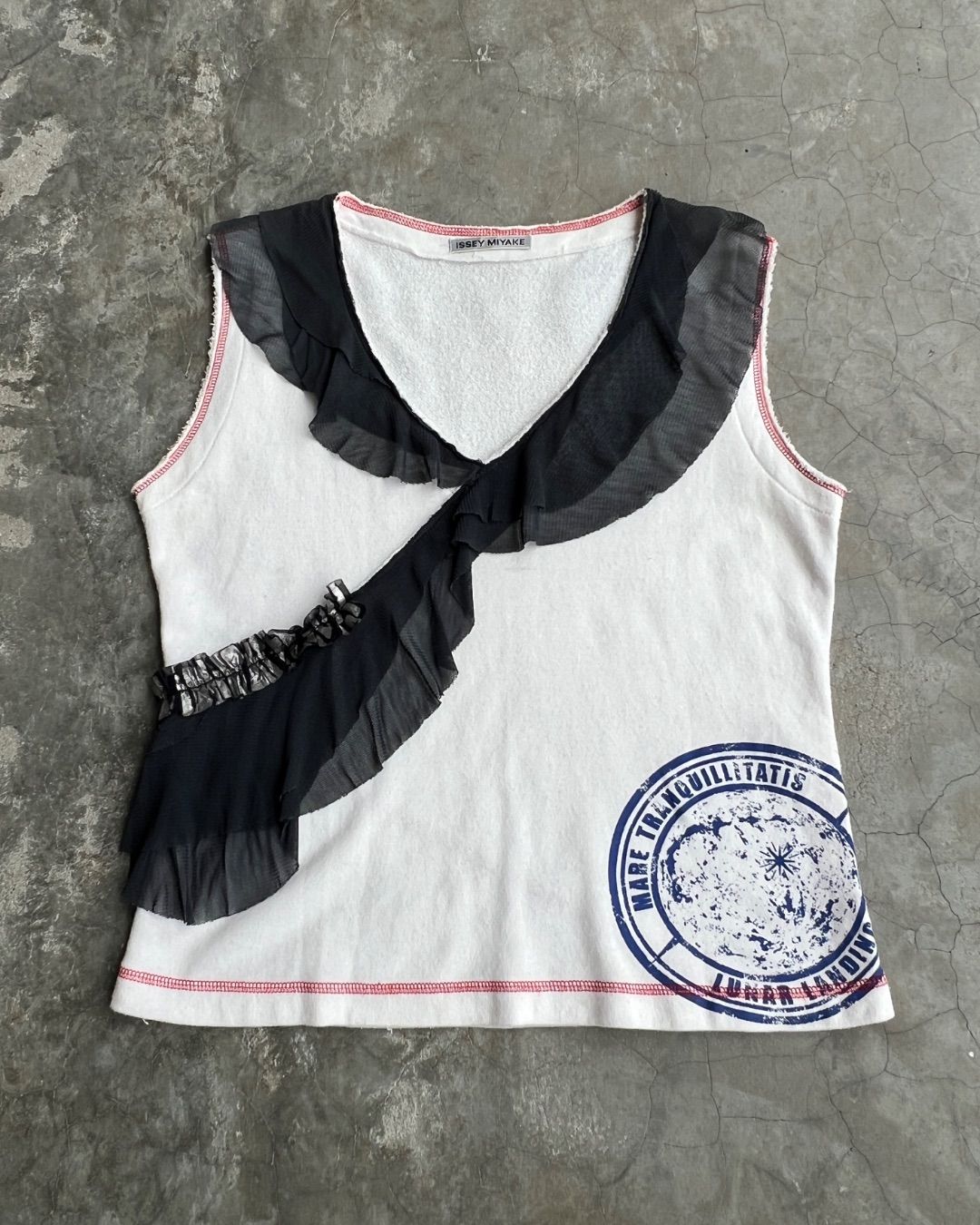 Issey Miyake FW2004 Moon Landing Frilled Tank Top by ISSEY MIYAKE in size M from TOPS category
