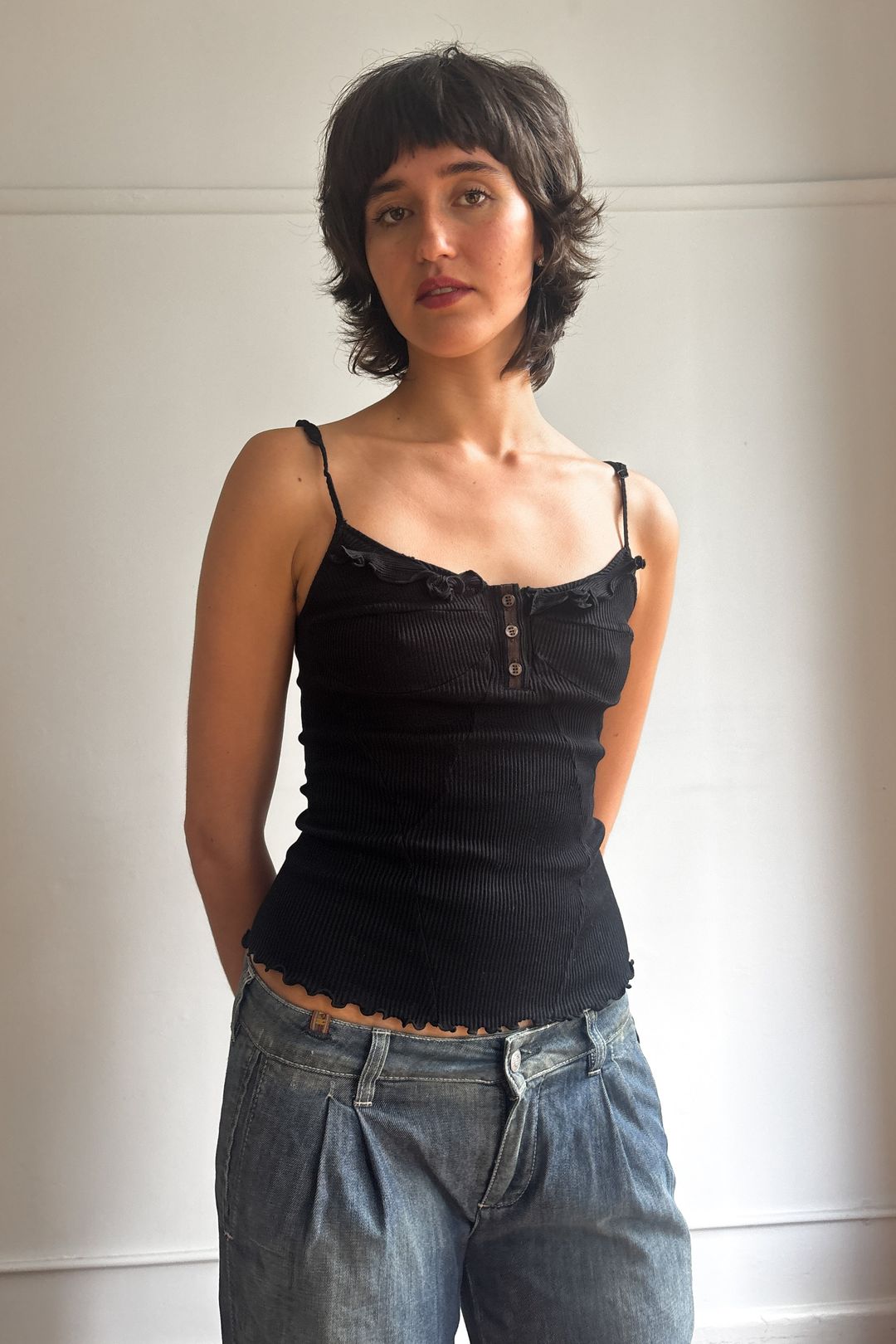 MARITHÉ + FRANÇOIS GIRBAUD PANELLED CAMI by MARITHE AND FRANCOIS GIRBAUD in size XS from TOPS category